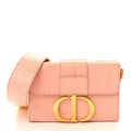 Christian Dior Snakeskin 30 Montaigne Box Bag Rose Clair