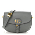 Christian Dior Box Calfskin Medium Bobby Flap Gray