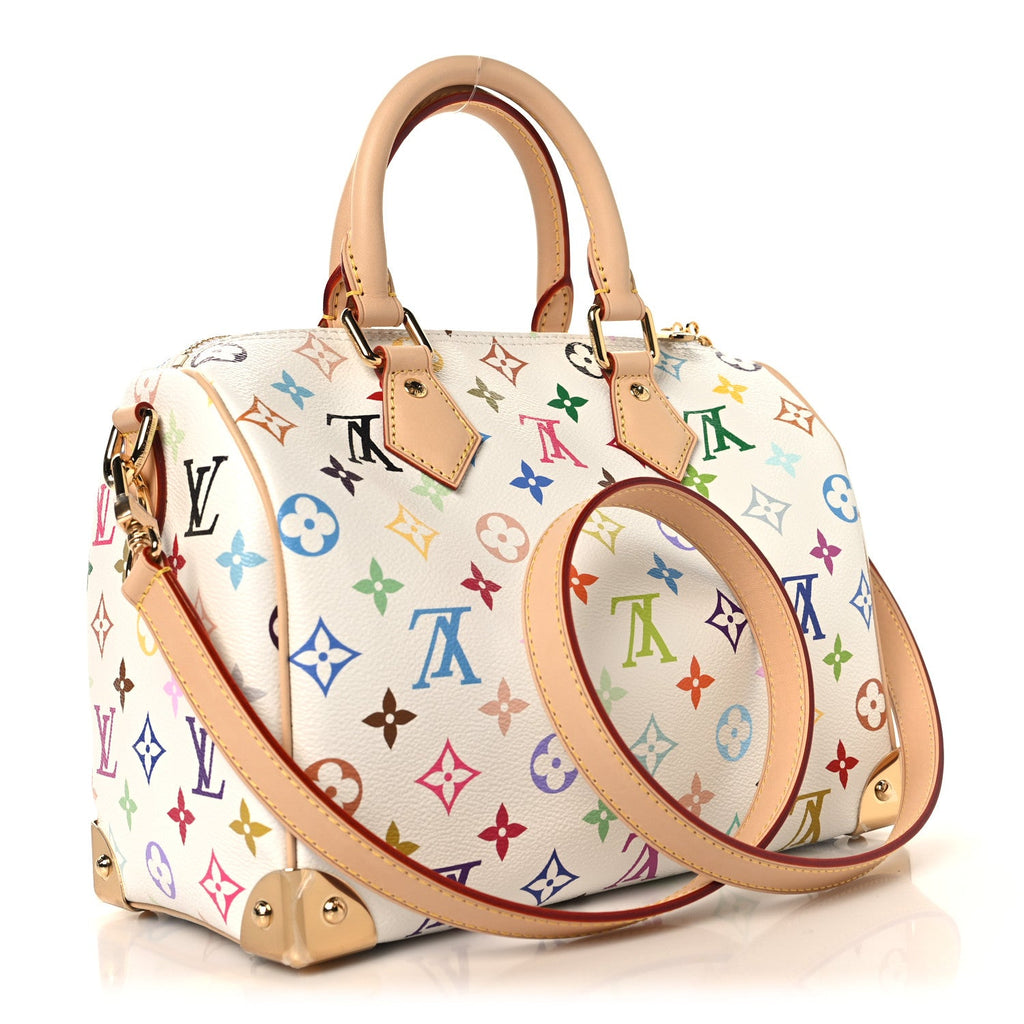 Louis Vuitton LV X TM Monogram Multicolor Speedy Bandouliere 25 White