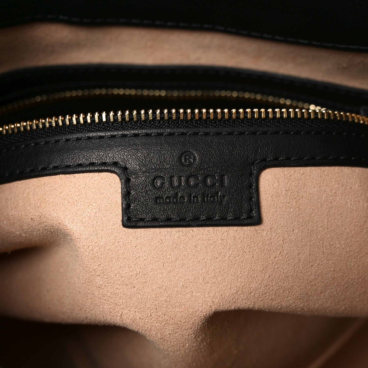 Gucci GG Supreme Monogram Medium Padlock Shoulder Bag Black