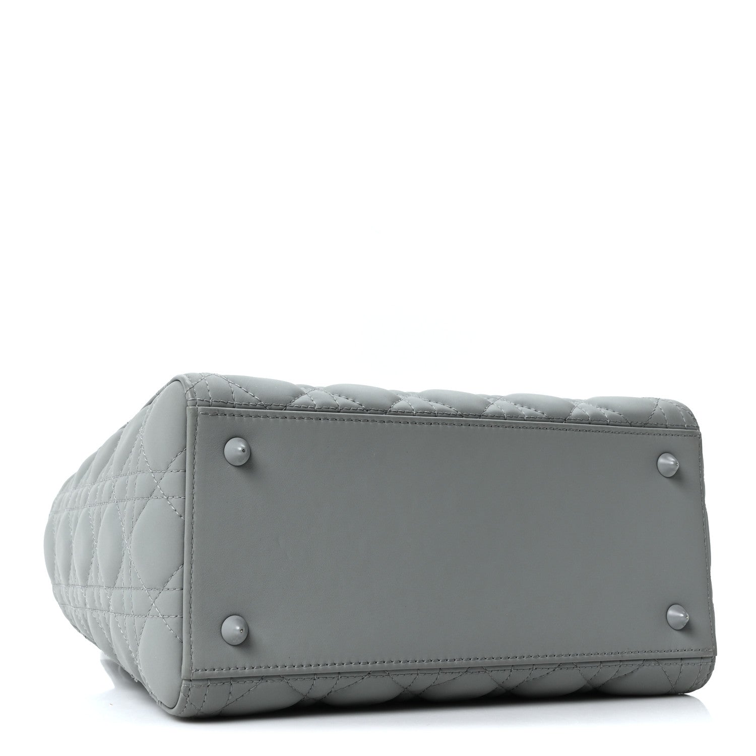 Christian Dior Ultra Matte Calfskin Cannage Medium Lady Dior Grey Stone