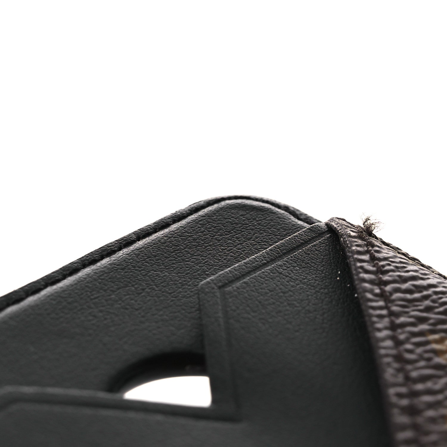 Louis Vuitton Monogram Macassar Magnetic Card Holder Black