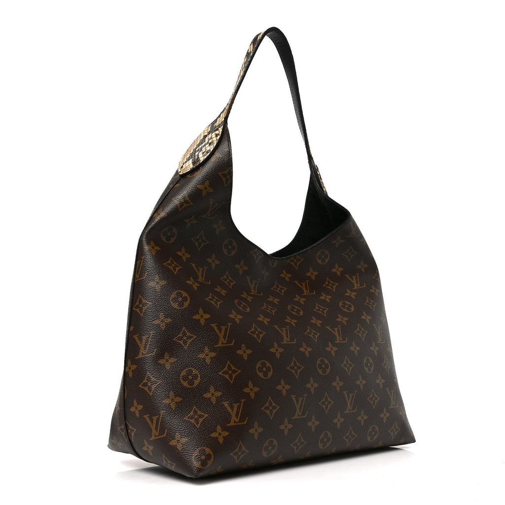Louis Vuitton Monogram Snakeskin Flower Hobo
