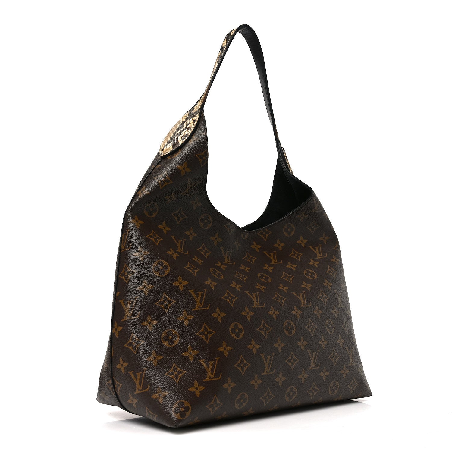 Louis Vuitton Monogram Snakeskin Flower Hobo