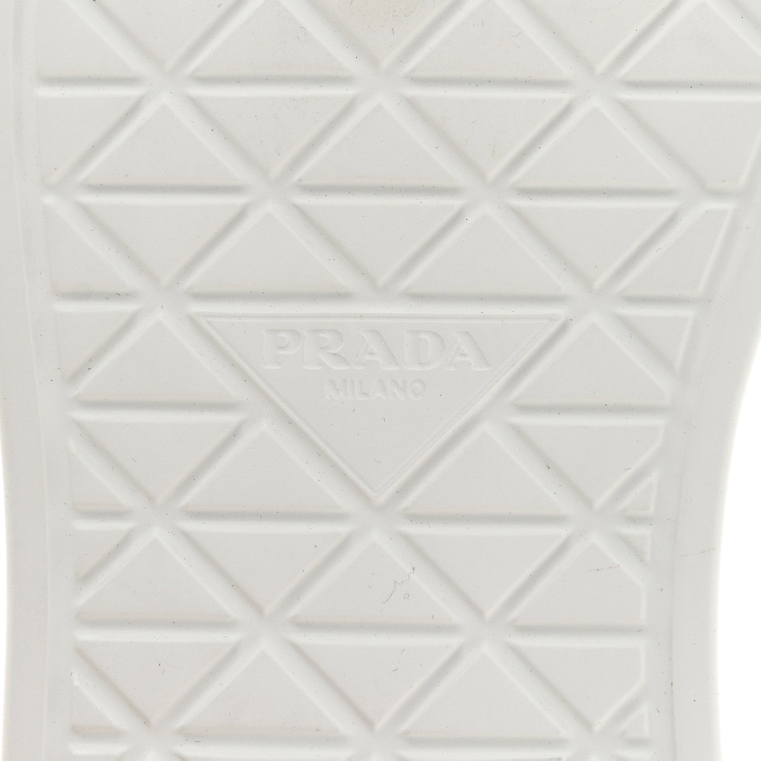 Prada Re-Nylon Gabardine Spazzolato Macro Quilted Triangle Logo High Top 45mm Sneakers 38.5 White