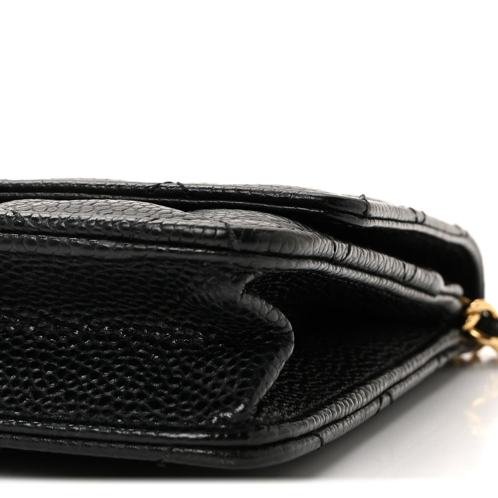 Chanel Caviar Quilted Wallet on Chain WOC Black