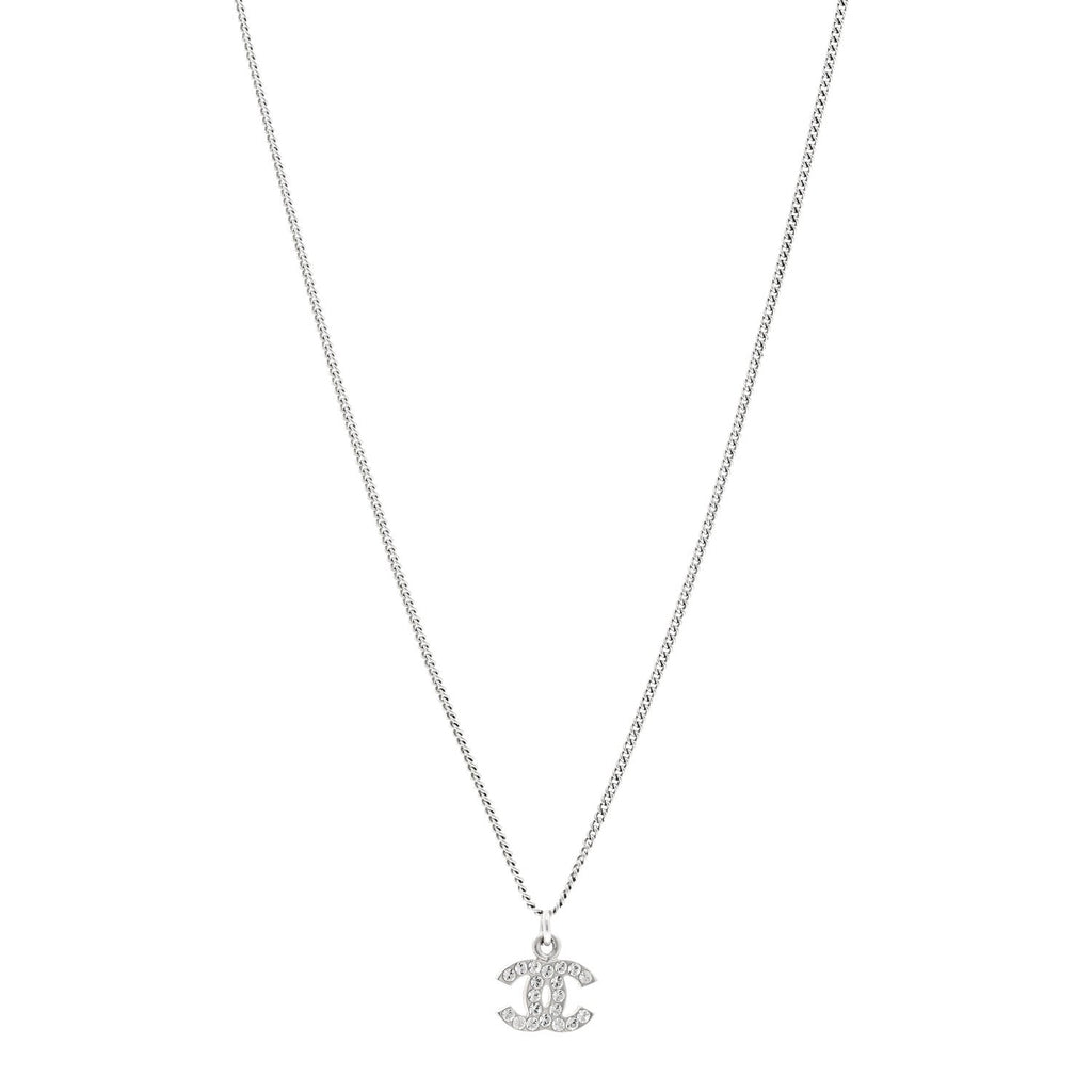 Crystal Timeless CC Necklace Silver