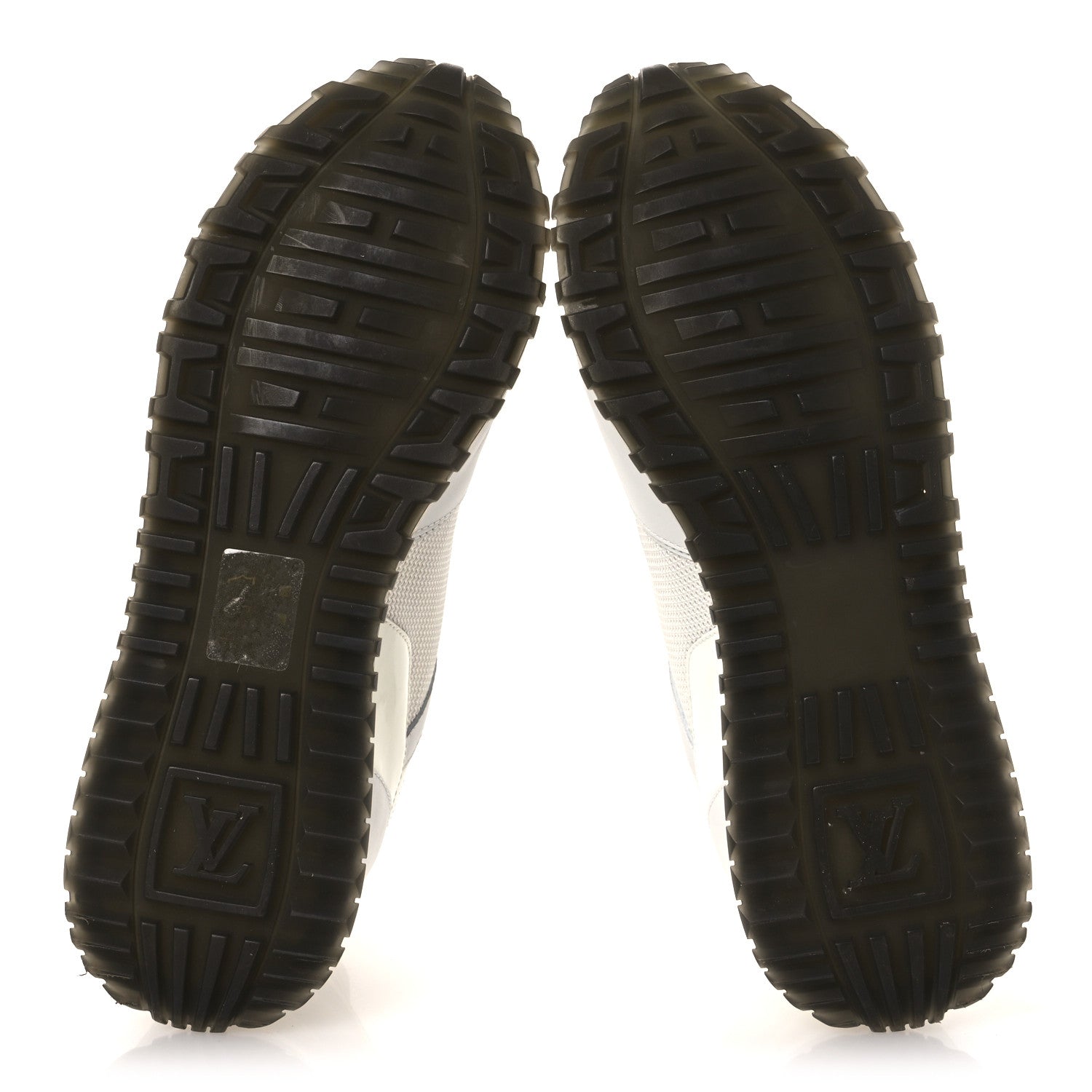 Louis Vuitton Calfskin Mesh Run Away Sneakers 37.5 White