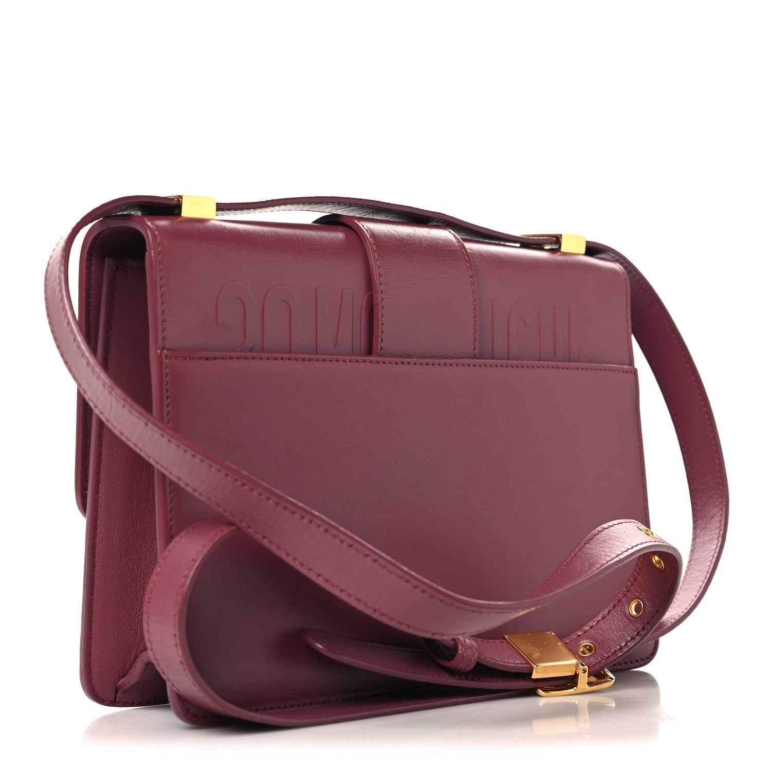 Christian Dior Smooth Calfskin 30 Montaigne Flap Bag Burgundy
