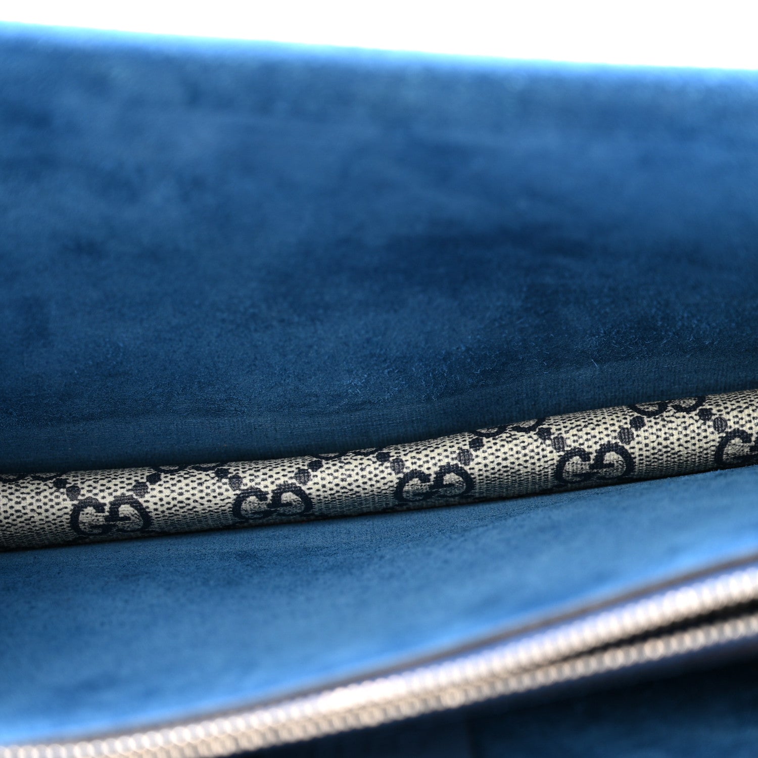 Gucci GG Supreme Monogram Blooms Small Dionysus Shoulder Bag Beige Navy Vintage Blue