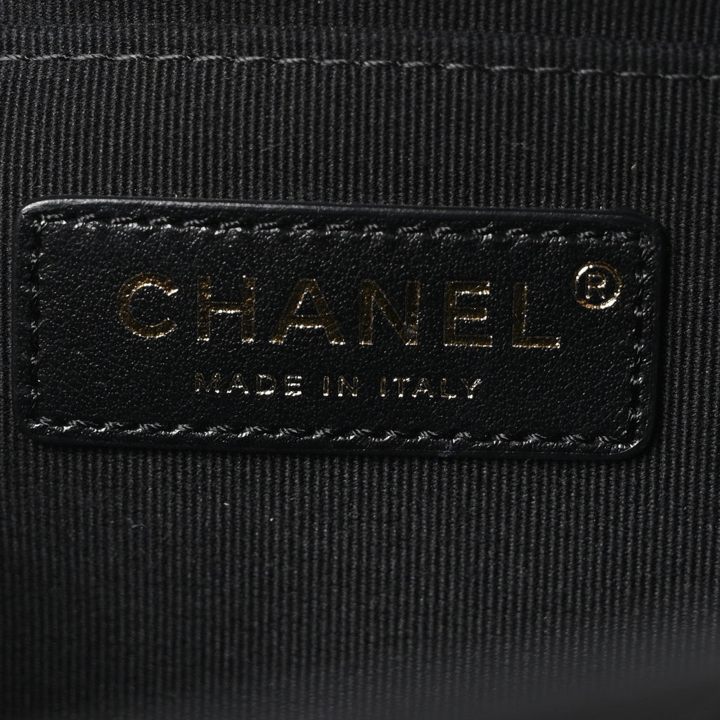 Chanel Aged Calfskin Quilted Double You Backpack Black