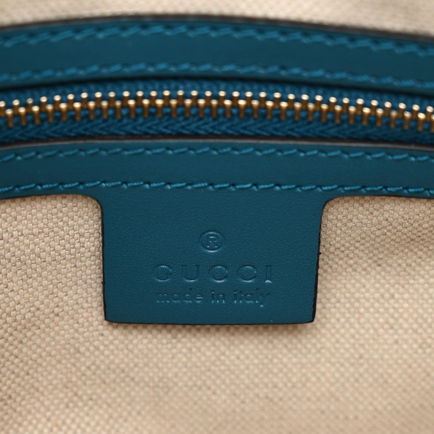 Gucci Monogram Small Boston Beige Deep Cobalt