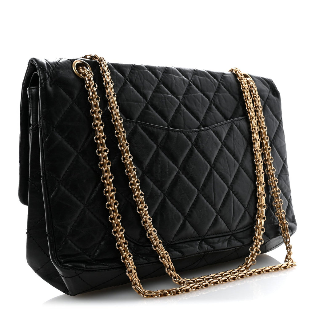 Chanel Aged Calfskin Quilted 2.55 Reissue 227 Flap Black