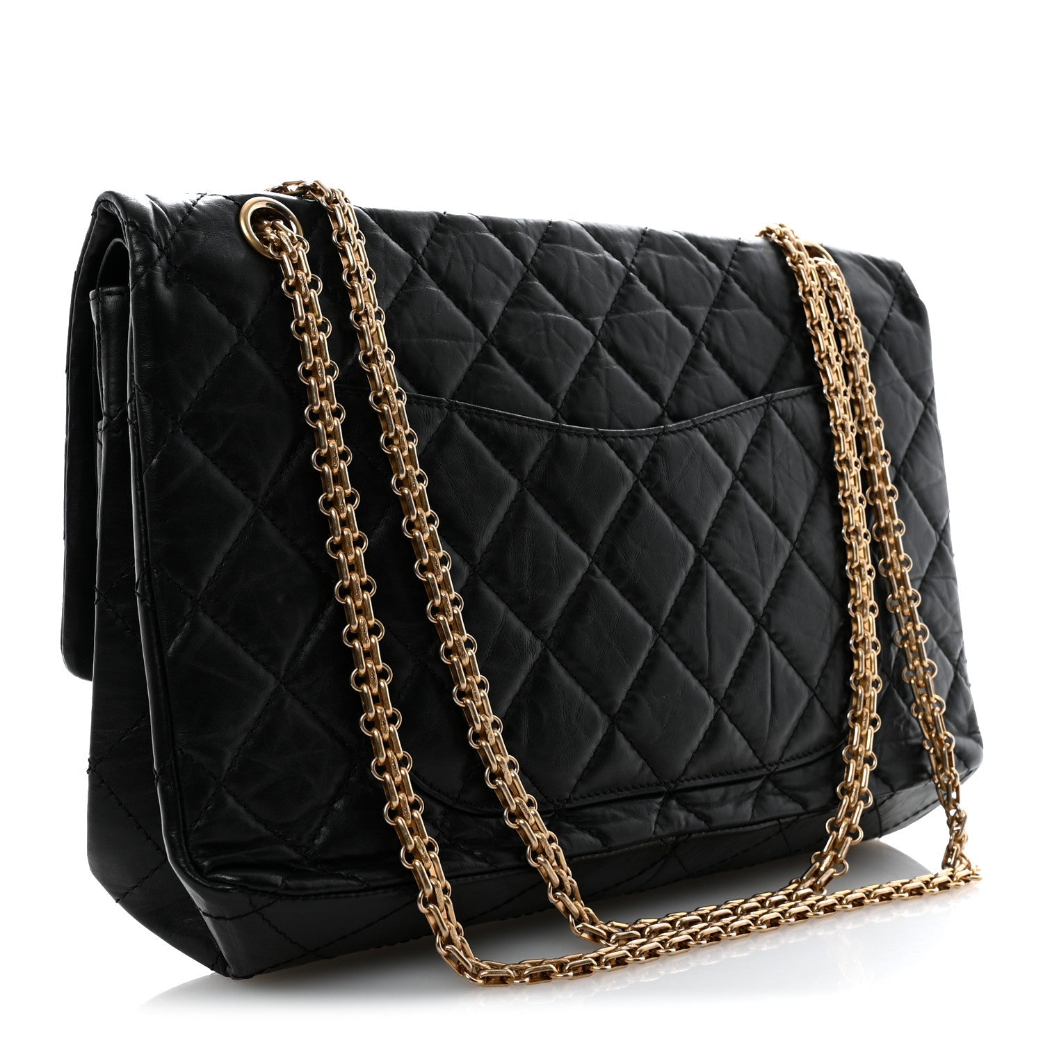 Chanel Aged Calfskin Quilted 2.55 Reissue 227 Flap Black