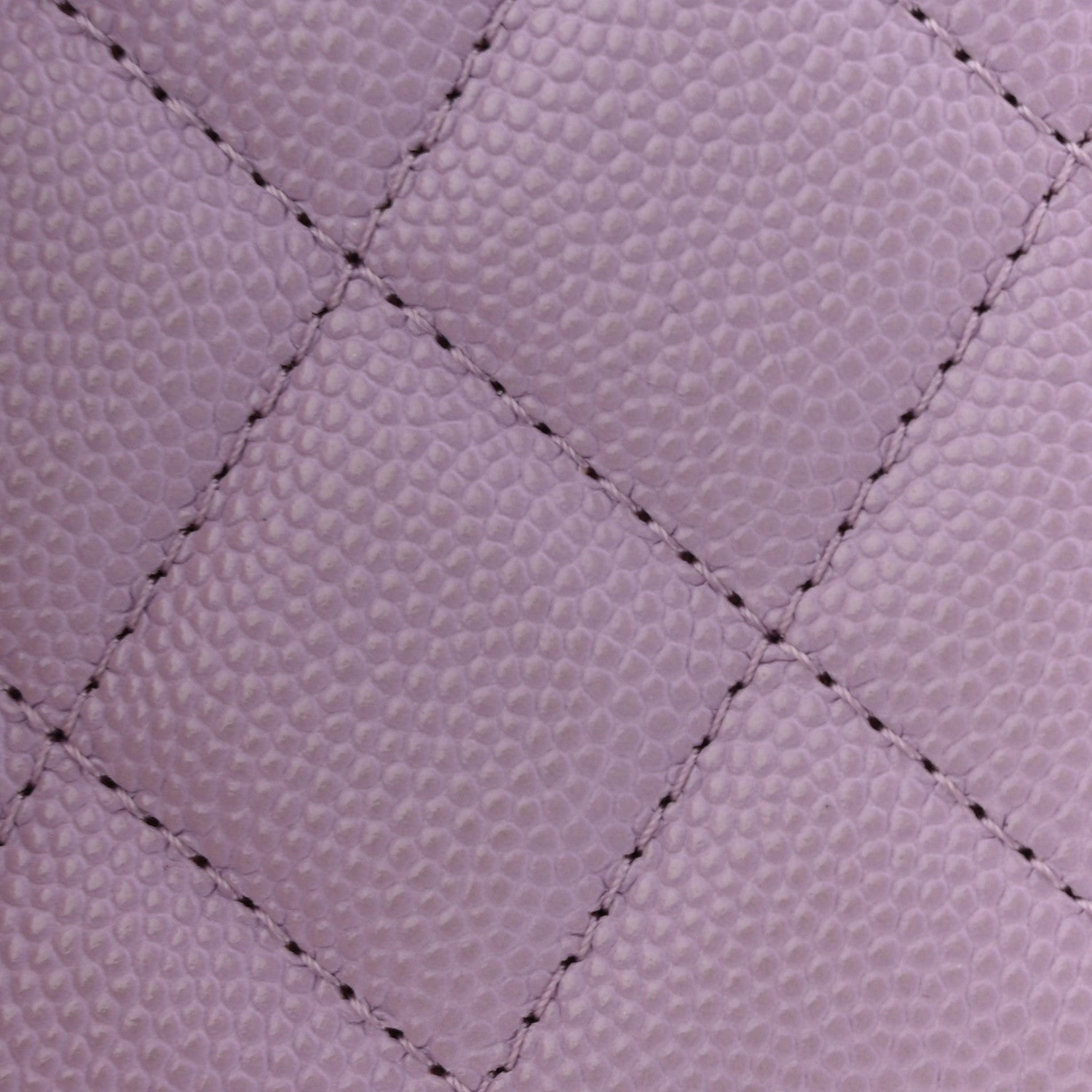 Caviar Quilted CC Logo Zip Coin Purse Purple
