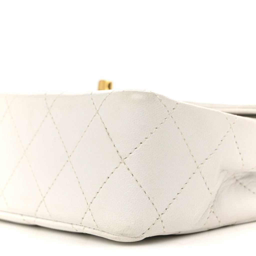 Chanel Lambskin Quilted Small Flap White