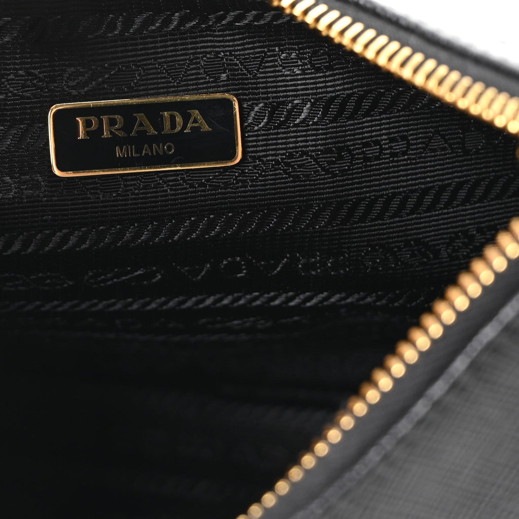 Prada Saffiano Lux Re-Edition 2005 Shoulder Bag Black