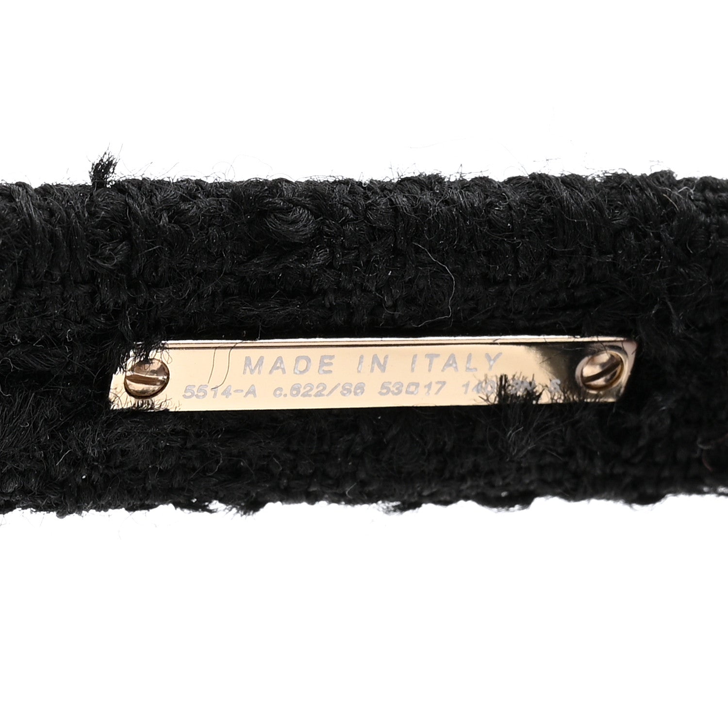 Acetate Tweed Wool CC Rectangle Sunglasses 5514-A Black