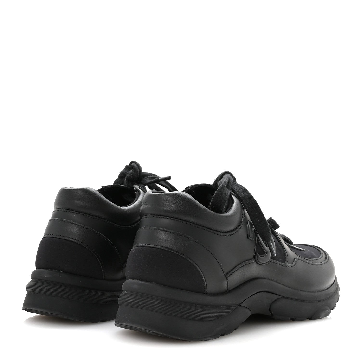 Calfskin Lambskin CC Uniform Sneakers 40 Black