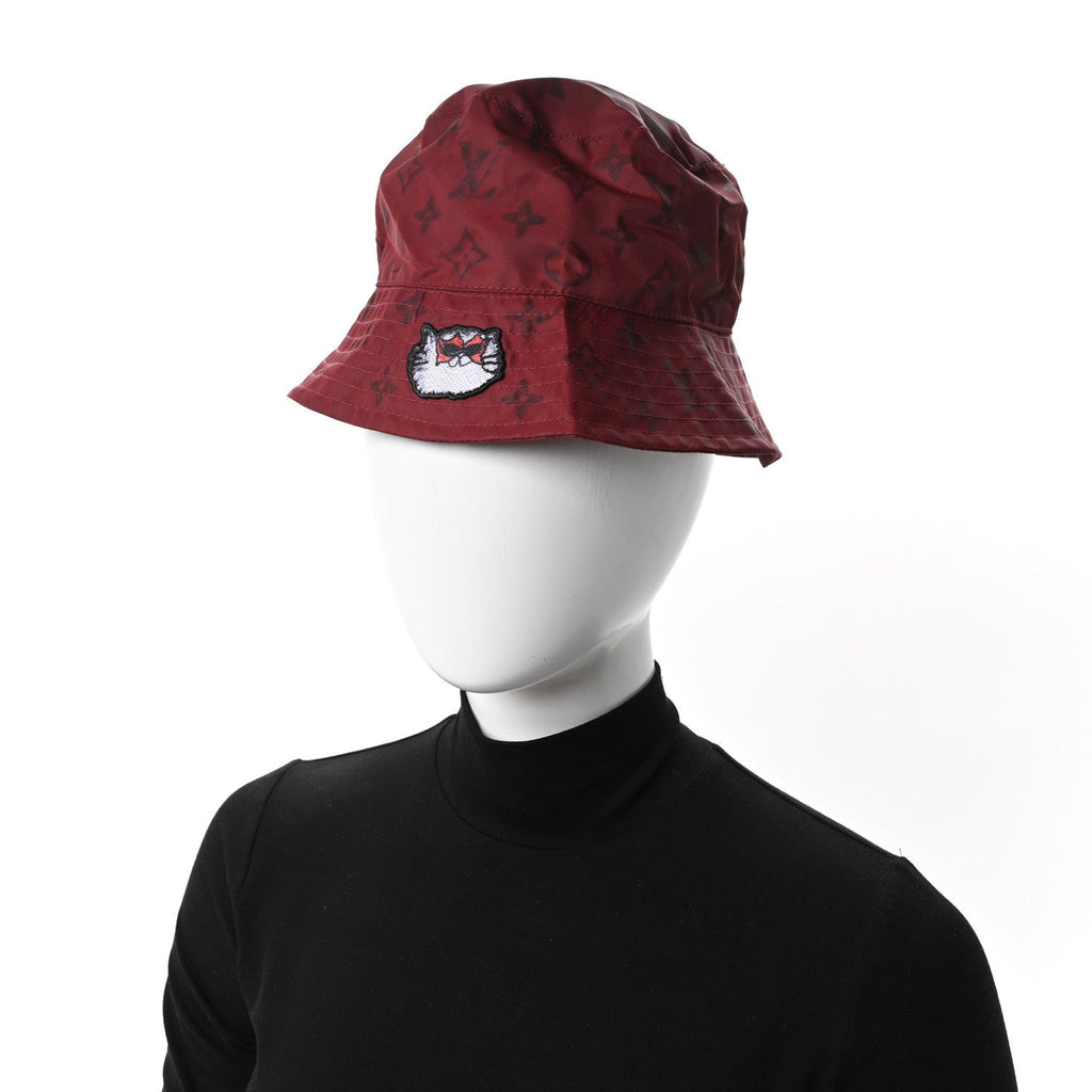 Louis Vuitton LV X Grace Coddington Polymade Monogram Pocket Bucket Hat M Raspberry
