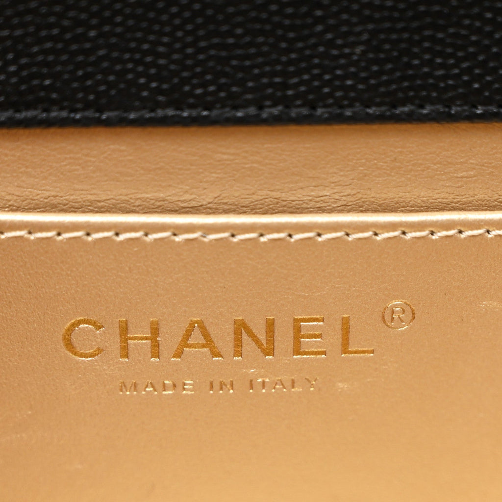 Chanel Caviar Quilted Medium Carry Me Top Handle Flap Black
