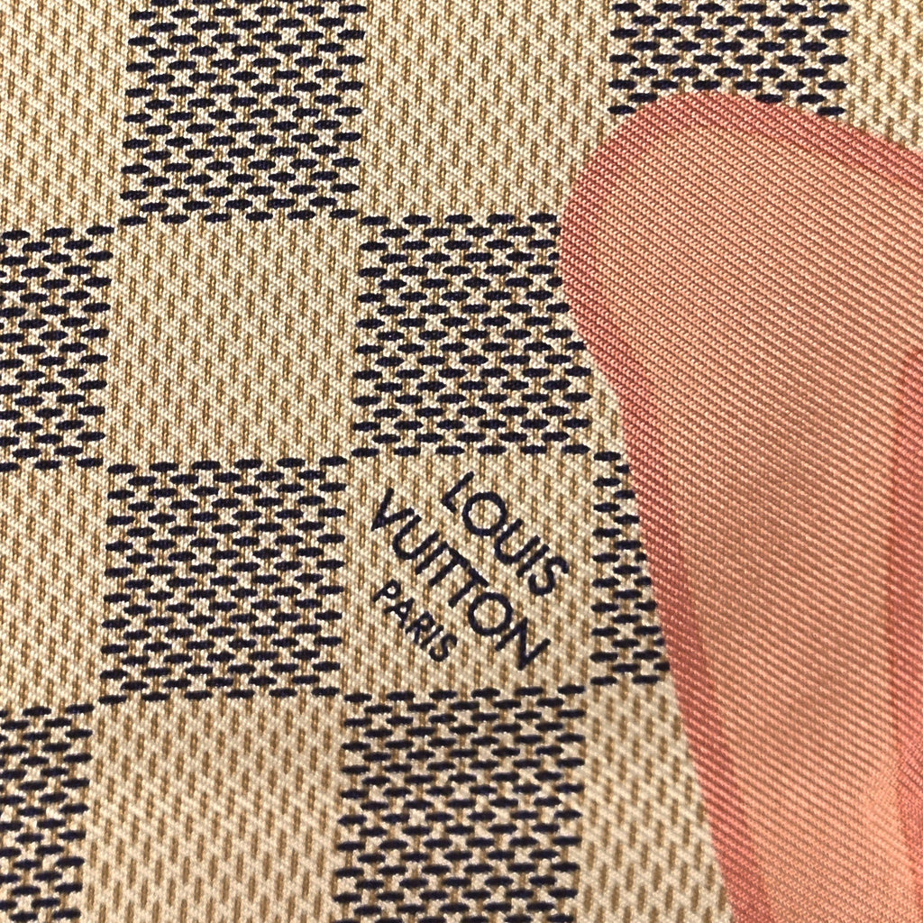 Louis Vuitton Silk Damier Azur Tahitienne Square Scarf