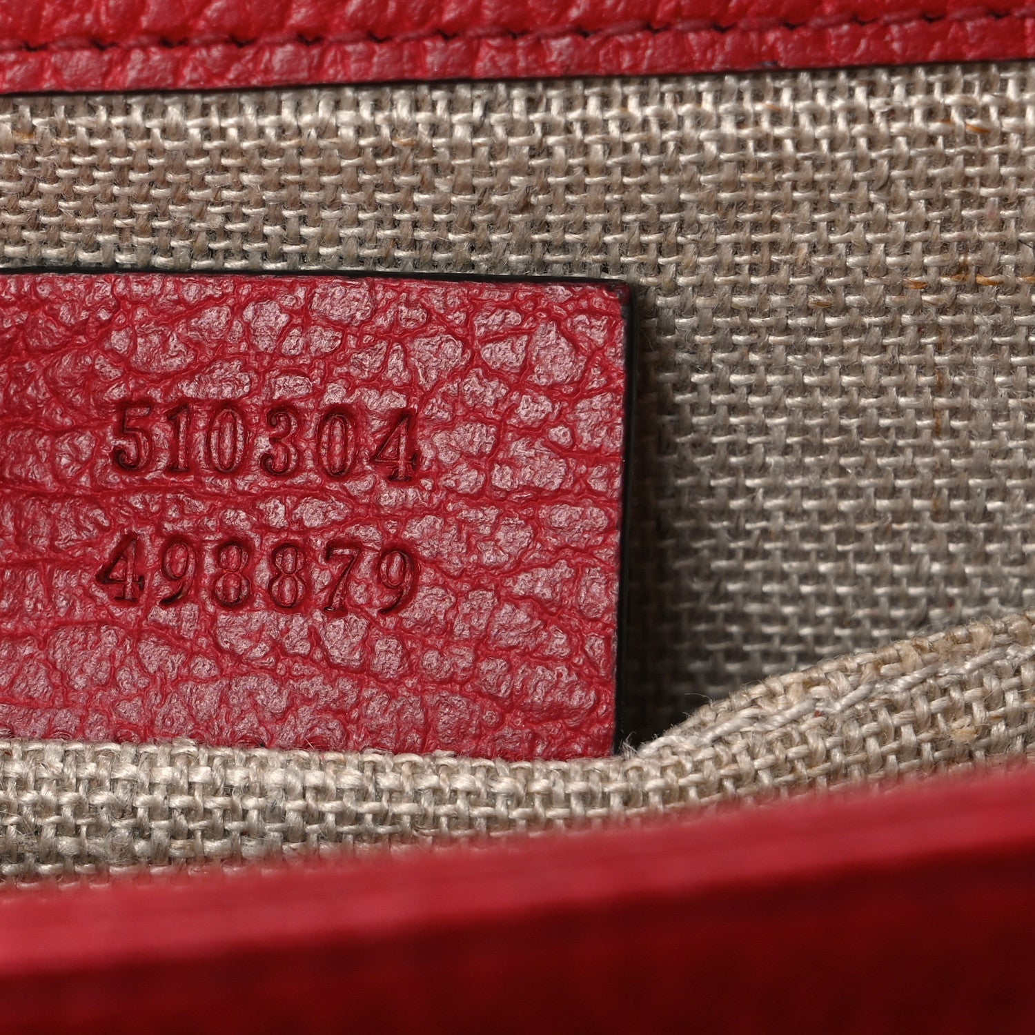 Gucci Dollar Calfskin Small Interlocking G Shoulder Bag Red