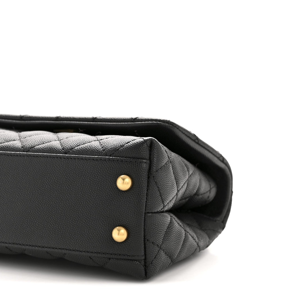 Chanel Caviar Quilted Mini Coco Handle Flap Black