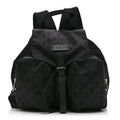 Gucci Nylon Monogram Small Single Buckle Backpack Black