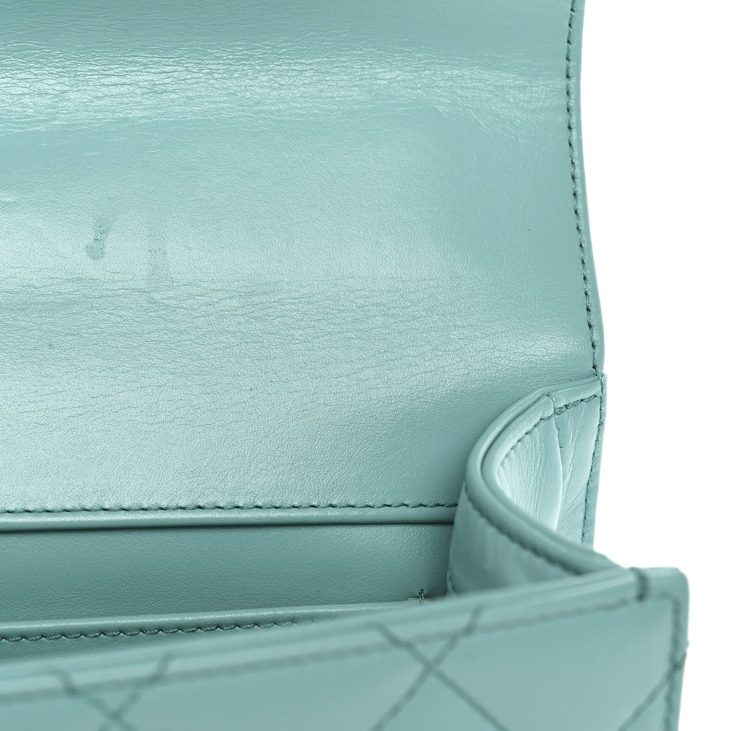 Chanel Calfskin Quilted Mini Perfect Fit Flap Turquoise