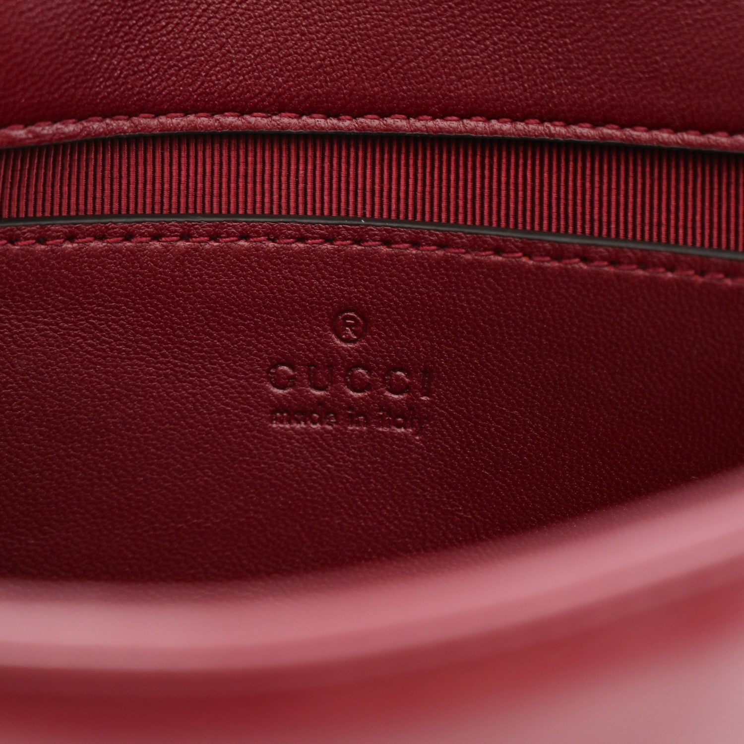 Gucci Lambskin Matelasse Small GG Marmont Shoulder Bag Rosso Ancora