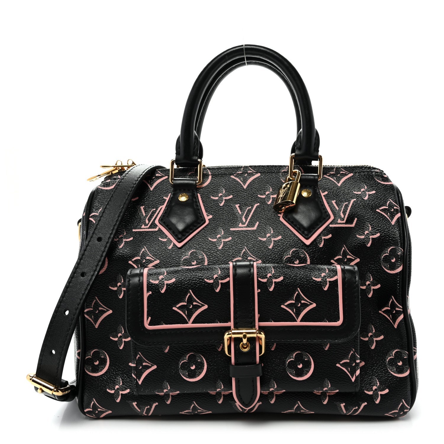 Louis Vuitton Monogram Fall for You Speedy Bandouliere 25 Black