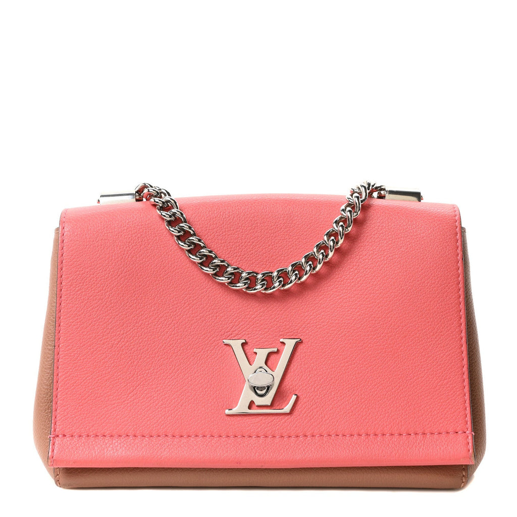 Louis Vuitton Calfskin Lockme II Chain Bag BB Rose Bruyere