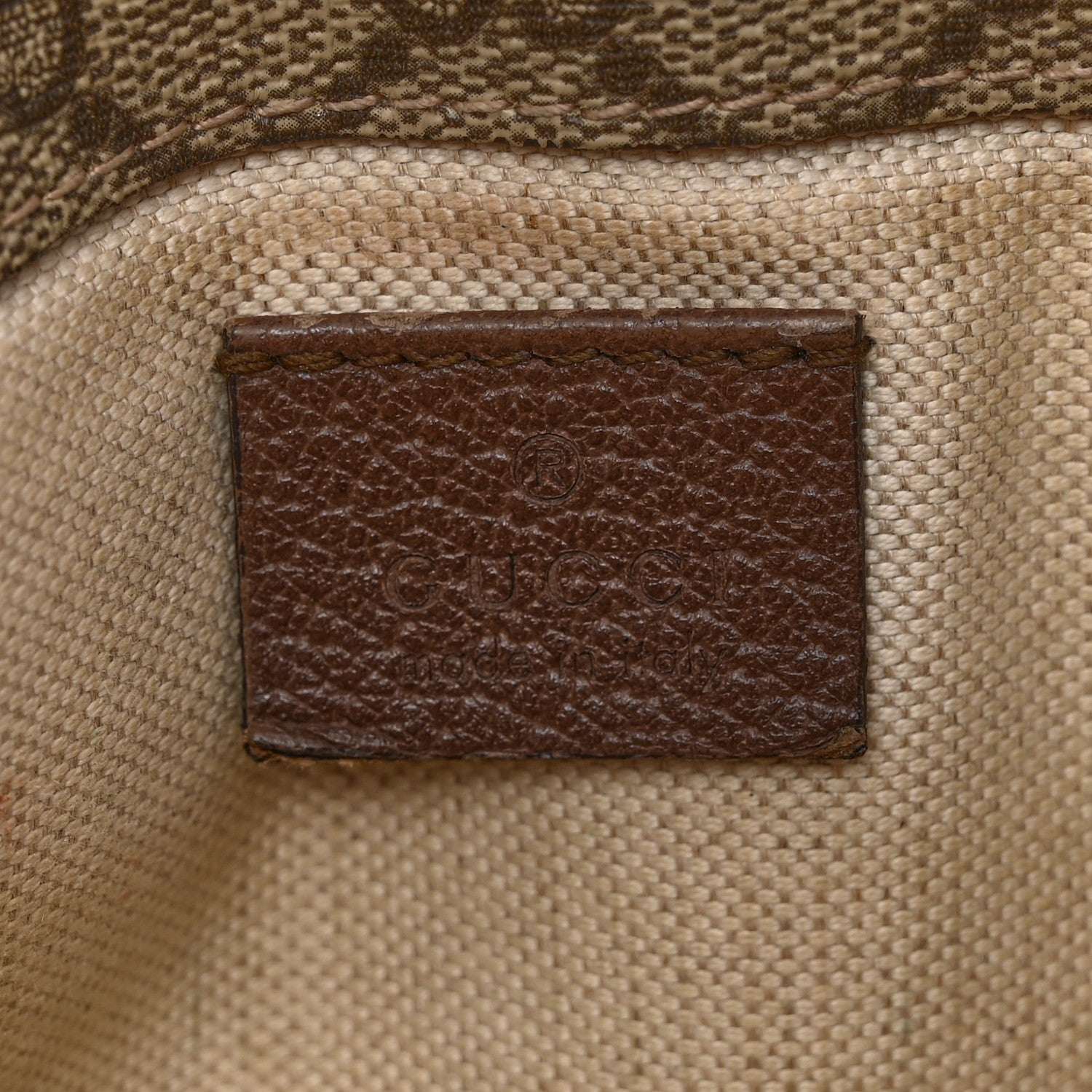 Gucci GG Supreme Monogram Neo Vintage Web Belt Bag Brown