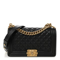 Chanel Caviar Quilted Medium Boy Flap Black