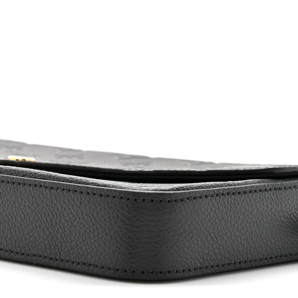 Louis Vuitton Empreinte Pochette Felicie Chain Wallet Black