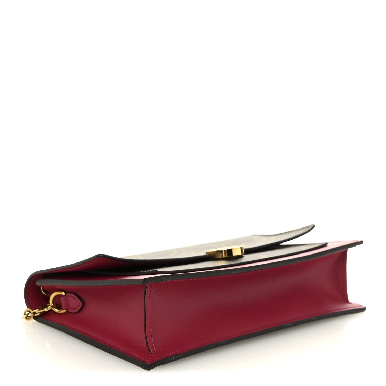 Louis Vuitton Monogram Flore Chain Wallet Fuchsia