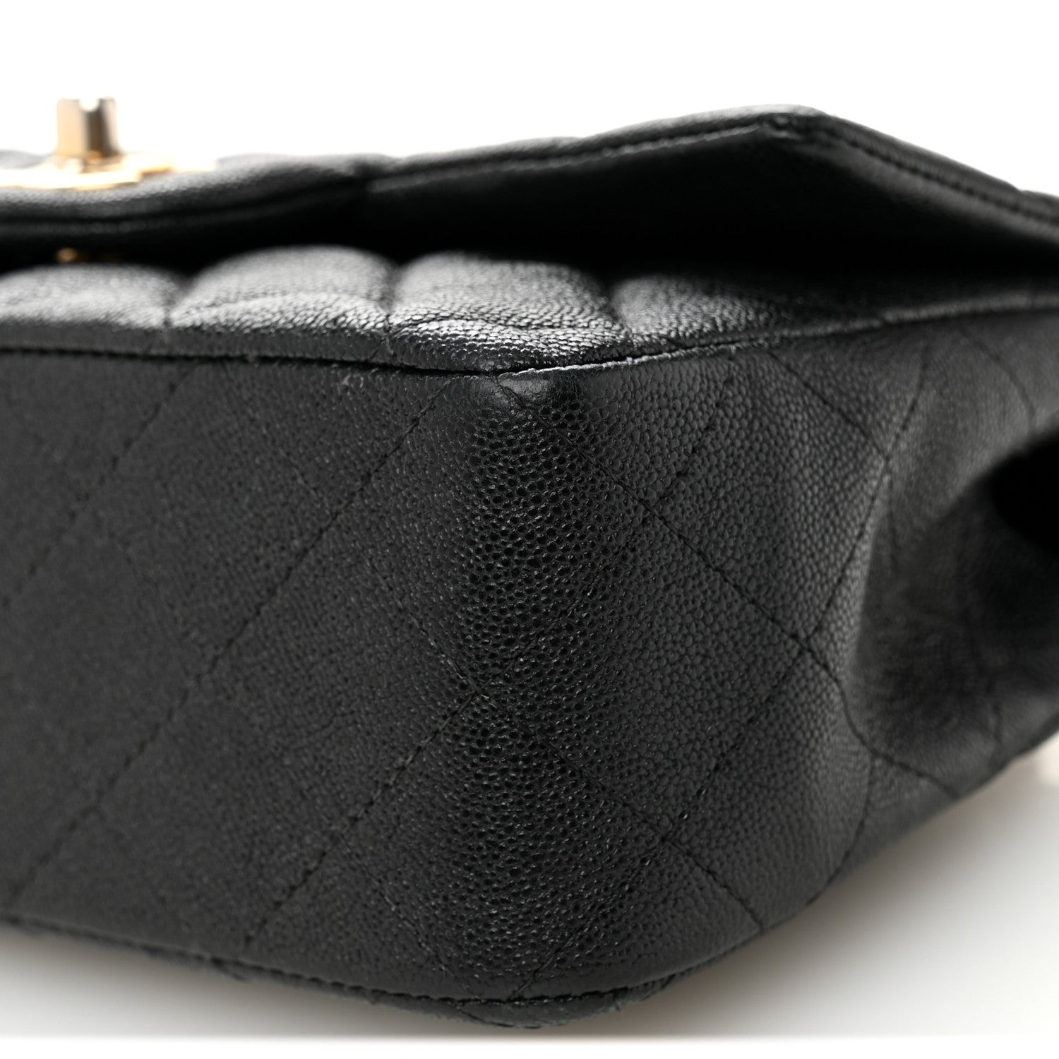 Chanel Caviar Quilted Mini Top Handle Rectangular Flap Black