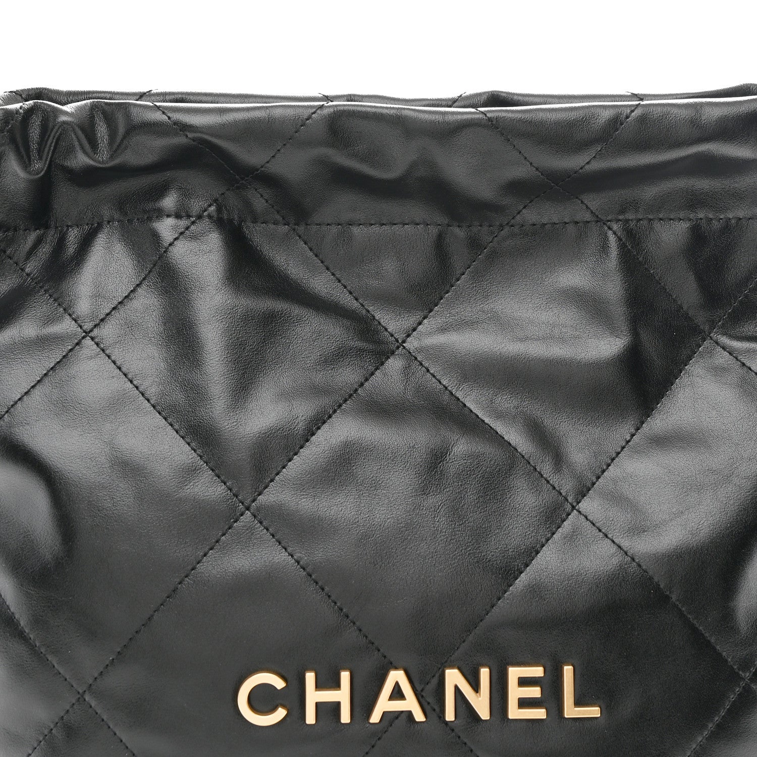 Chanel Shiny Calfskin Quilted Small Chanel 22 Black