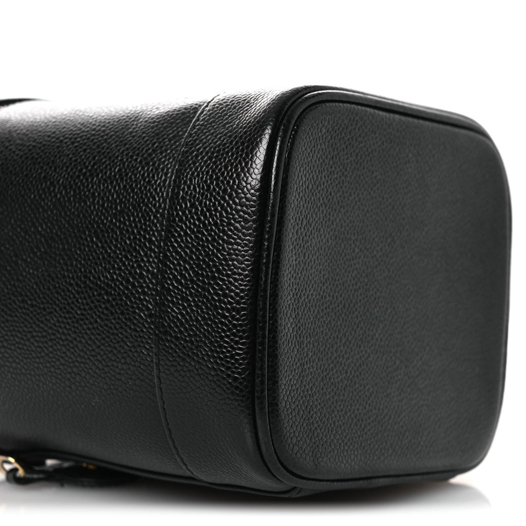 Chanel Caviar Vanity Cosmetic Case Black