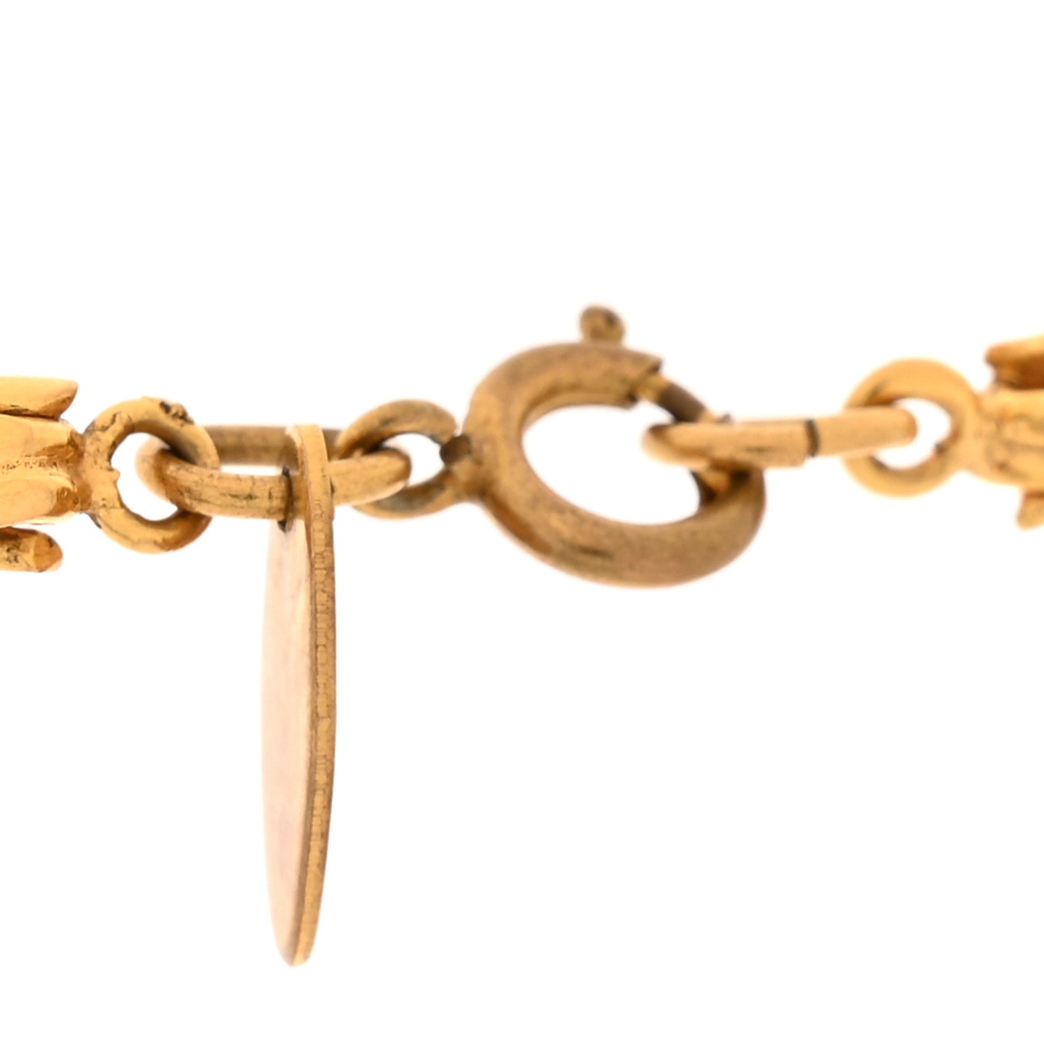 Metal Pearl Flower Necklace Gold