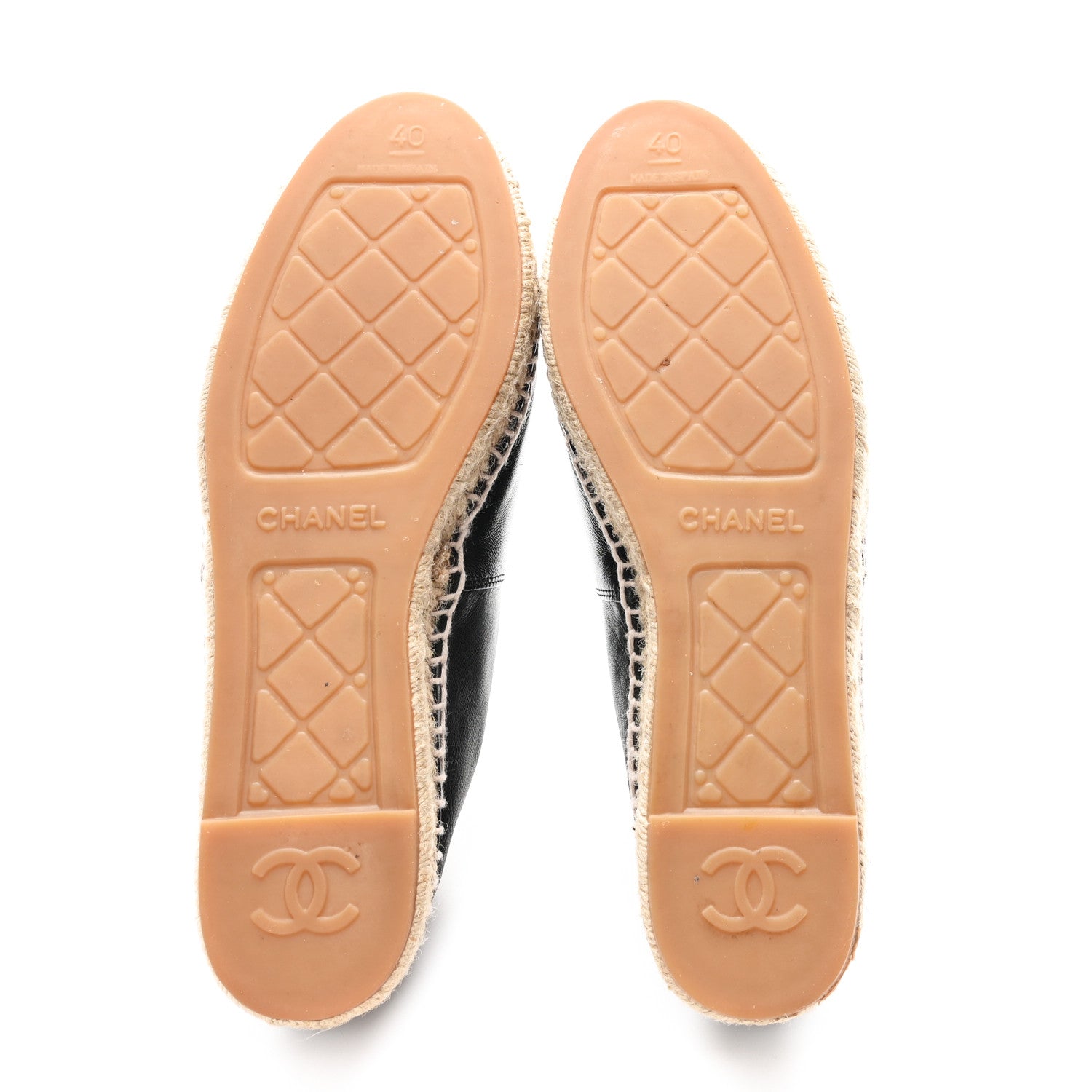 Lambskin CC Espadrilles 40 Black