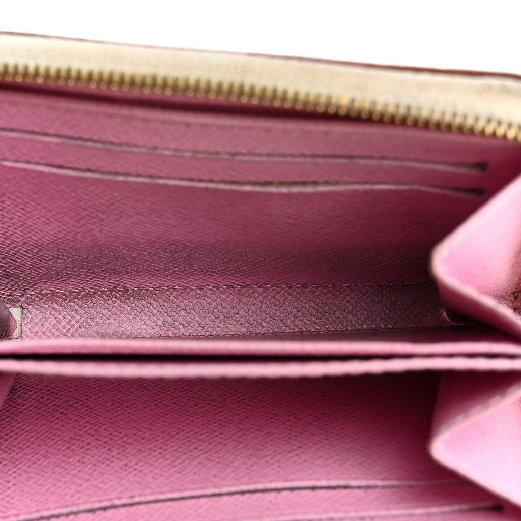 Louis Vuitton Monogram Multicolor Zippy Coin Purse Wallet White Litchi