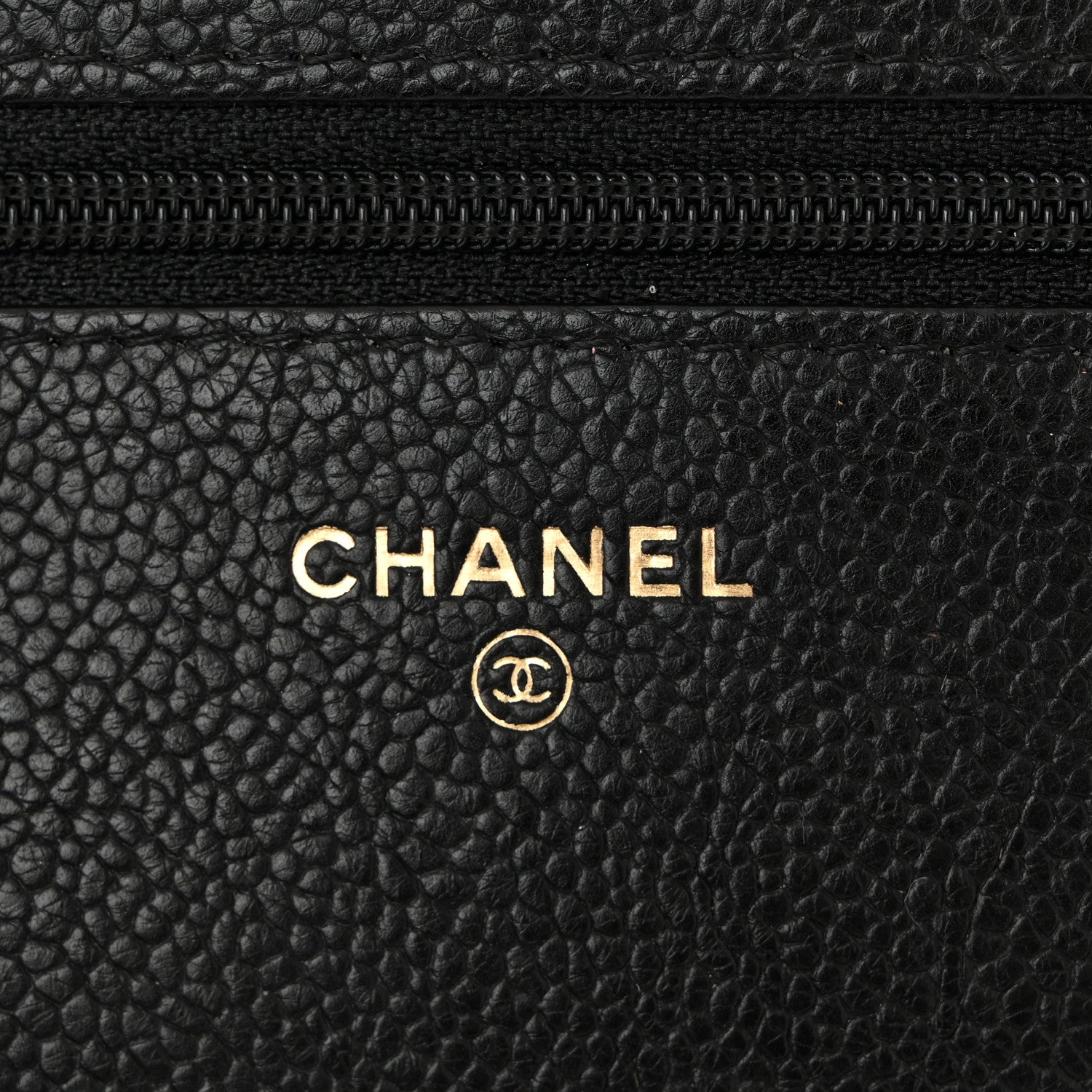 Chanel Caviar Quilted Boy Wallet On Chain WOC Black