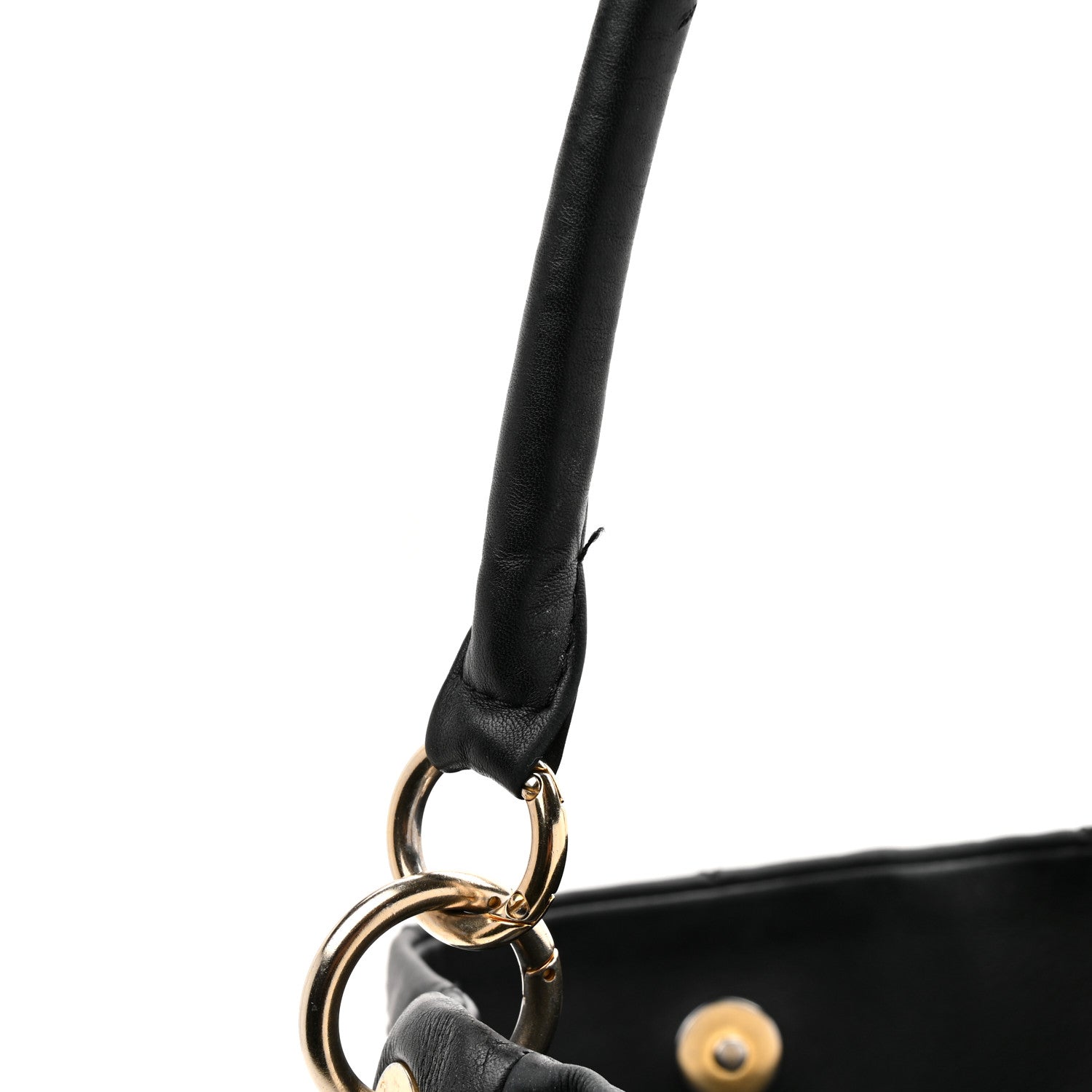 Chanel Calfskin Stitched Hobo Black