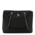 Chanel Caviar Quilted Large Shopping Tote Black
