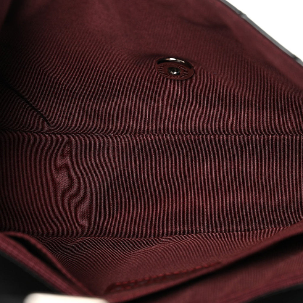 Chanel Patent Quilted Secret Label Medium Flap Black