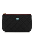 Caviar Quilted Small Pouch Black