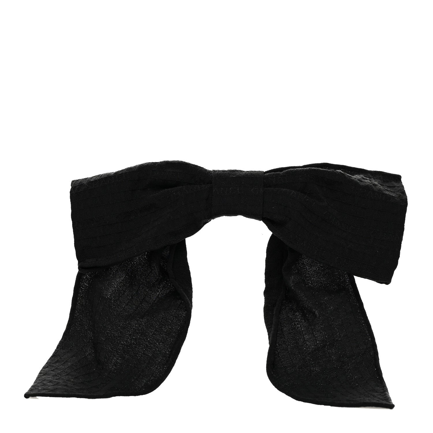 Chanel Silk Bow Hair Clip Black