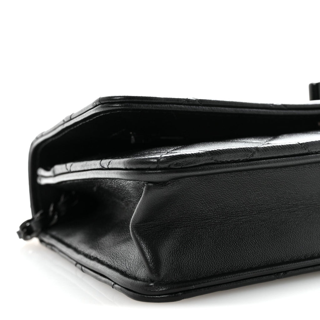 Chanel Lambskin Quilted Trendy CC Wallet On Chain WOC So Black